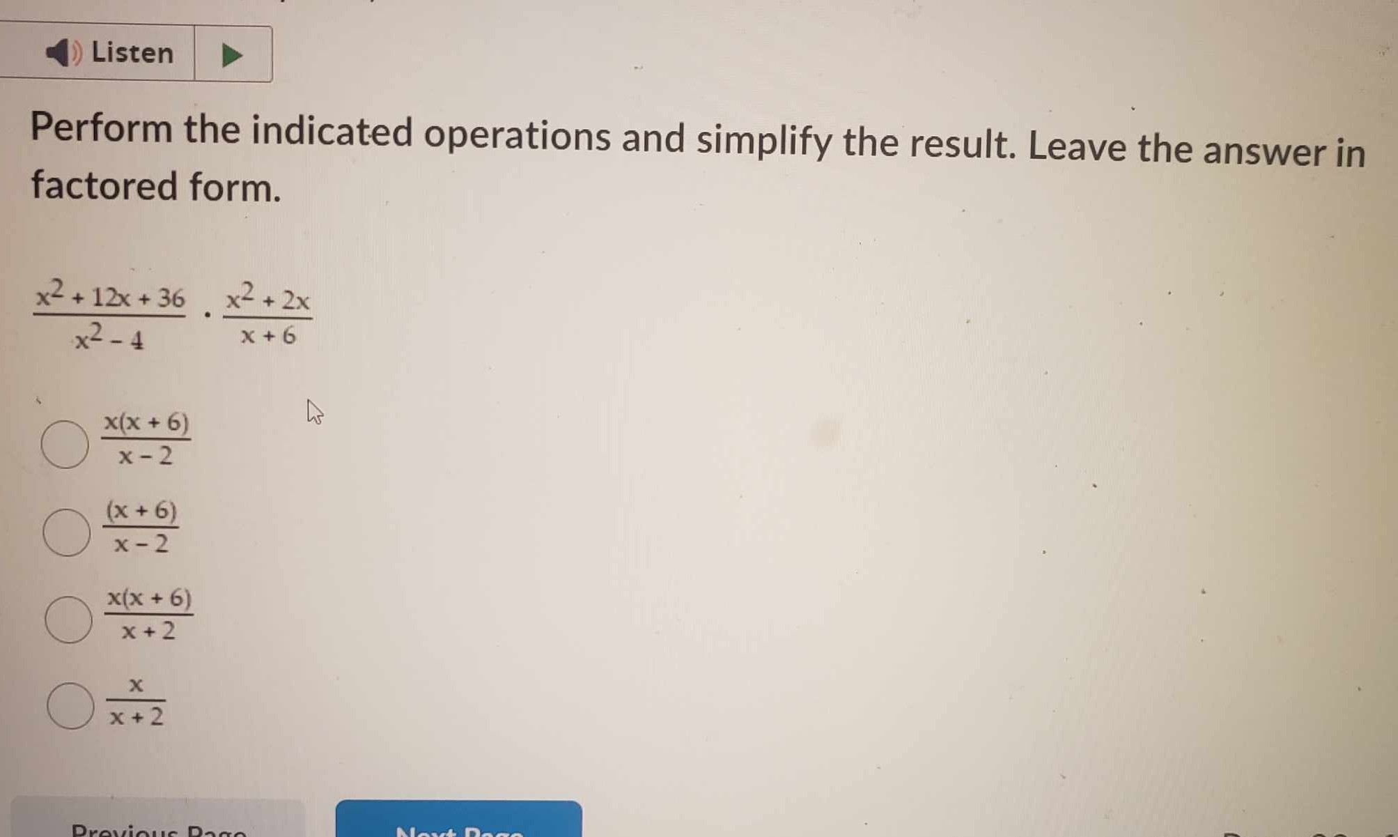 Solved Perform the indicated operations and simplify the | Chegg.com