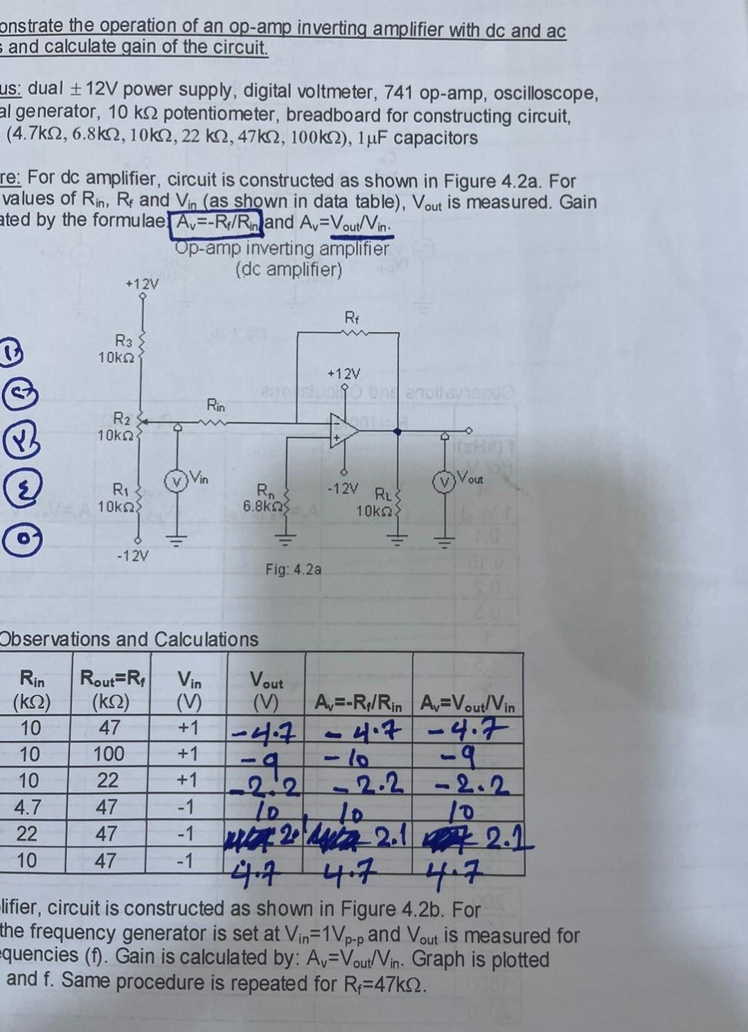 Solved To Demonstrate The Operation Of An Op-amp Inverting | Chegg.com