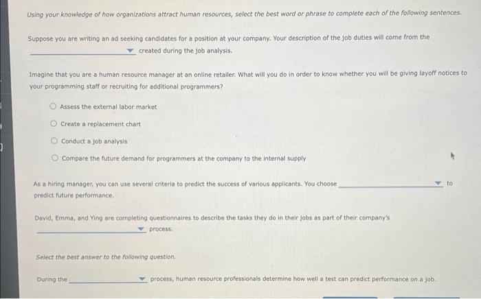 Using your knowledge of how organizations attract | Chegg.com