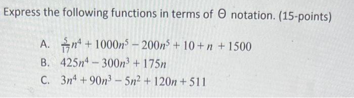 Solved Express the following functions in terms of Θ | Chegg.com