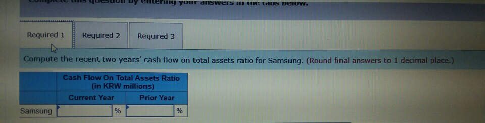 Solved Key Comparative Information For Samsung Apple An Chegg Com