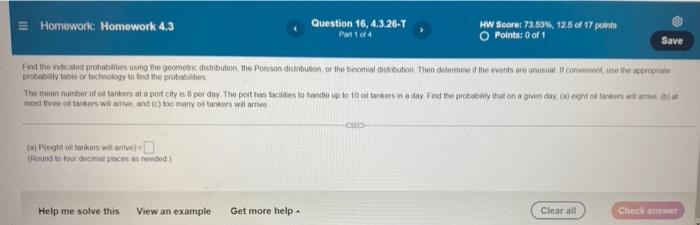 Solved Homework: Homework 4.3 Question 16, 4.3.26-T Part 1 | Chegg.com