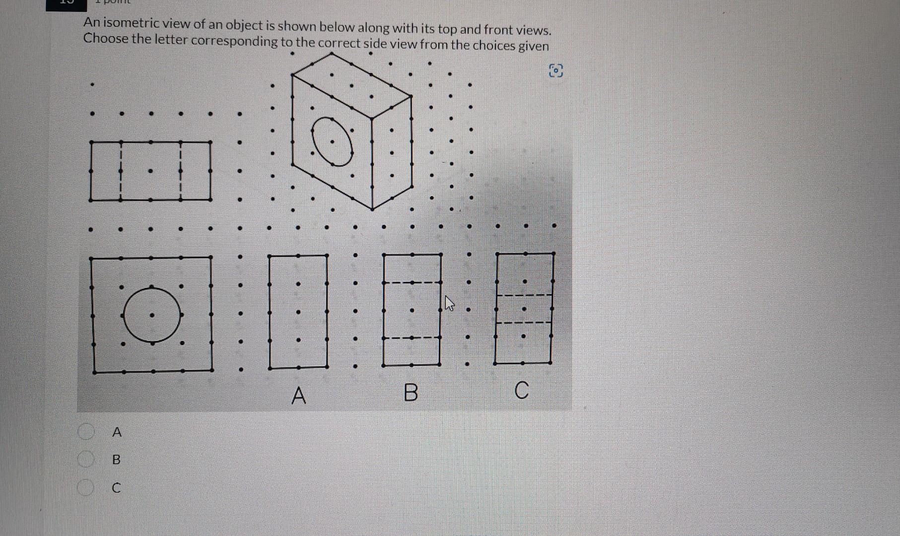 Solved An isometric view of an object is shown below along | Chegg.com