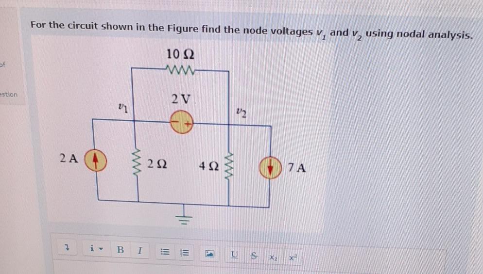Solved For the circuit shown in the Figure find the node | Chegg.com