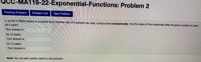 Solved Ma119 22 Exponential Functions Problem 2 Previous Chegg Solved Ma119 22 Exponential Functions Problem 2 Previous Chegg