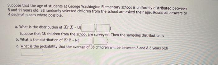 Solved Suppose that the age of students at George Washington | Chegg.com