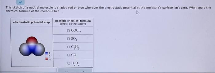 Solved This sketch of a neutral molecule is shaded red or | Chegg.com