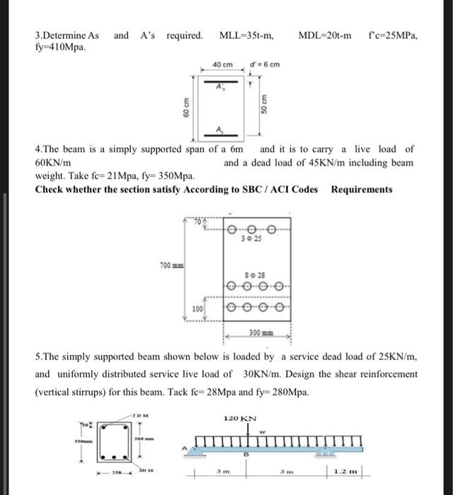 FLEXURAL ANALYSIS OF BEAMS ACCORDING TO SBC/ ACI | Chegg.com