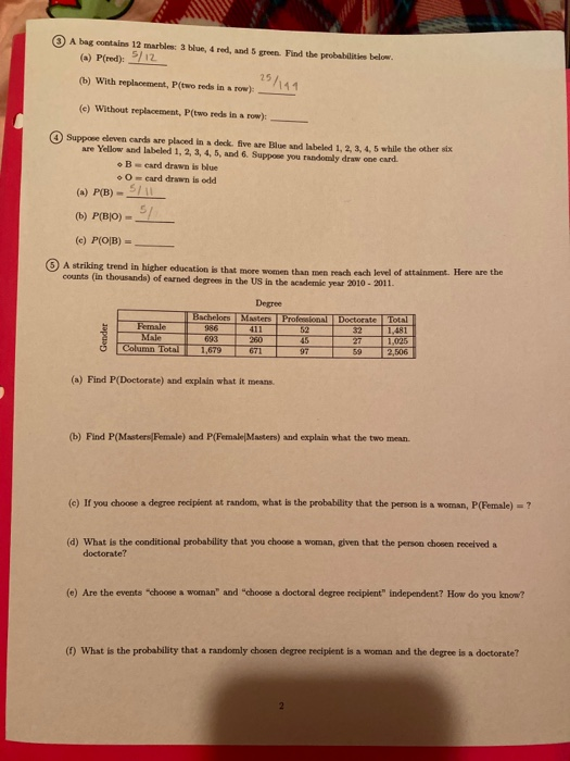 Solved Math 200 Probability Nam OOOOOOOO Figure 1 Dice Sums