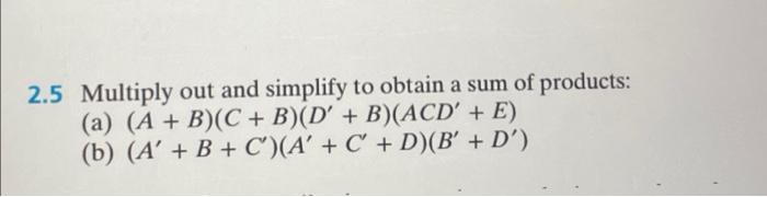 Solved Multiply Out And Simplify To Obtain A Sum Of | Chegg.com