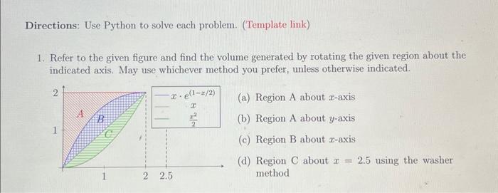 Solved Directions: Use Python to solve each problem. | Chegg.com