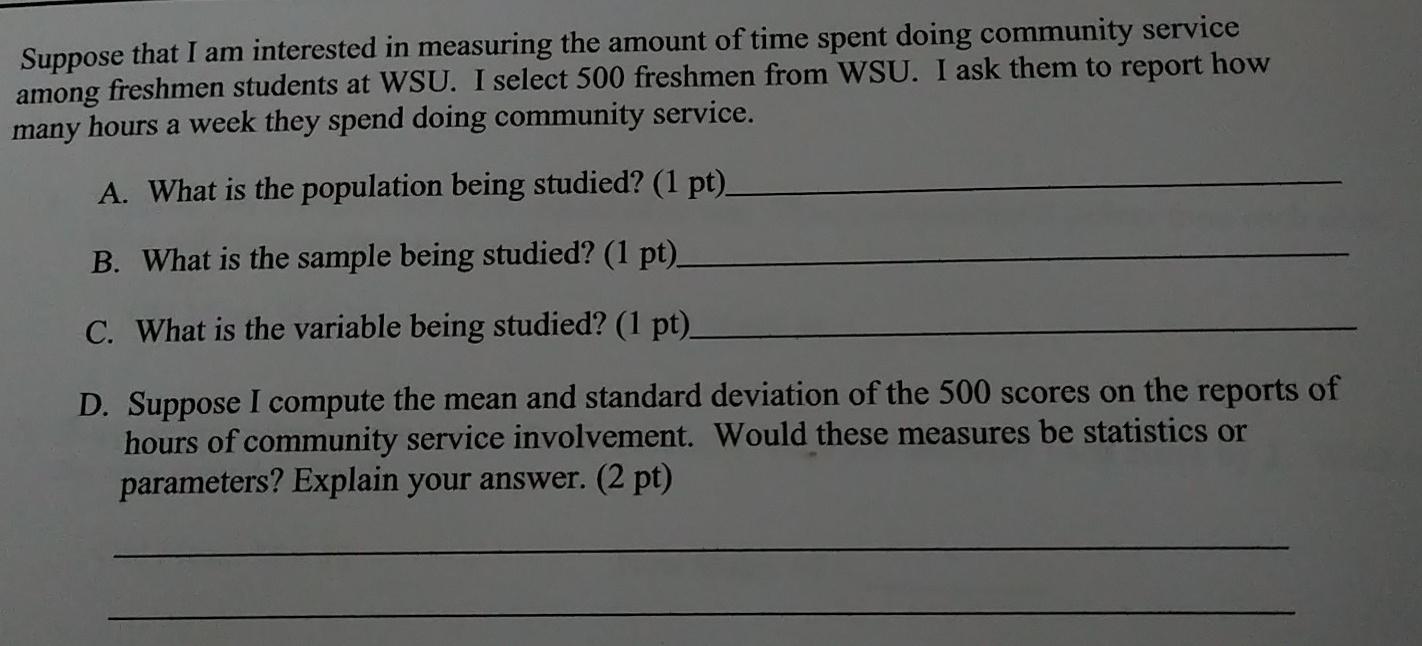 Solved Suppose that I am interested in measuring the amount | Chegg.com