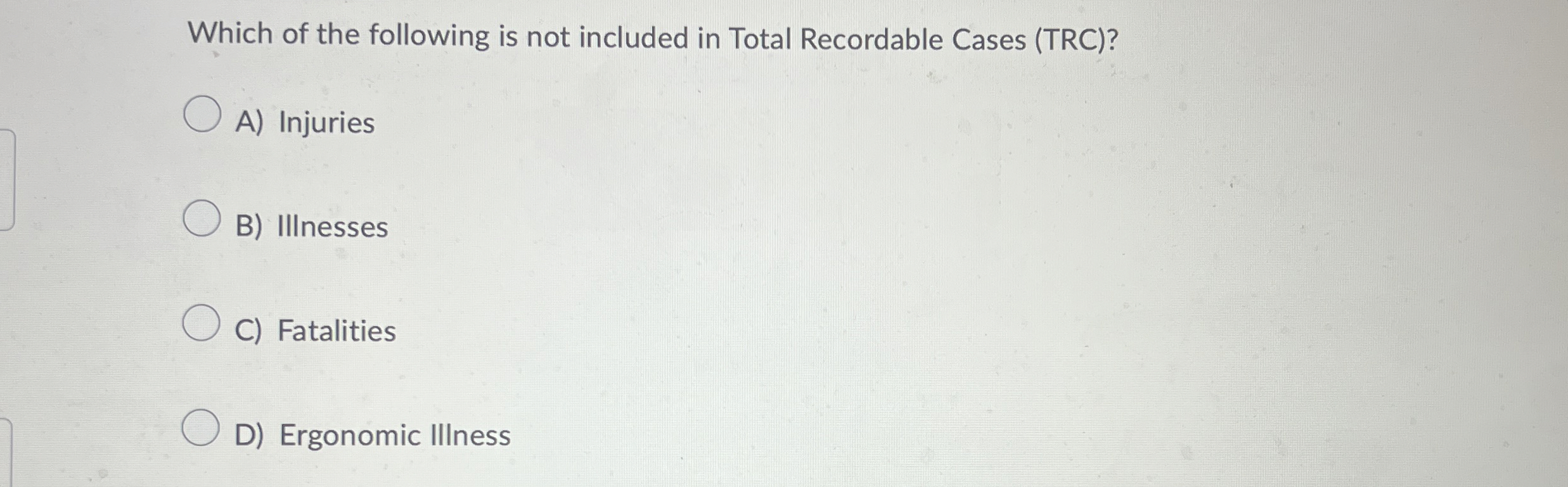 Solved Which of the following is not included in Total