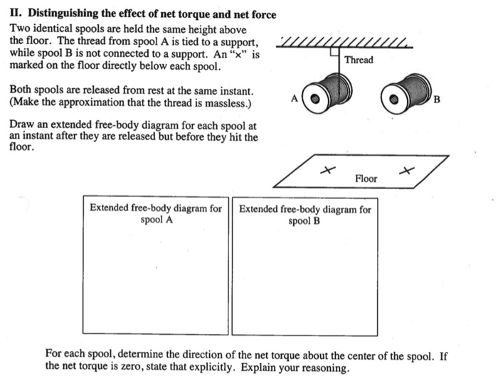Solved II. Distinguishing the effect of net torque and net | Chegg.com