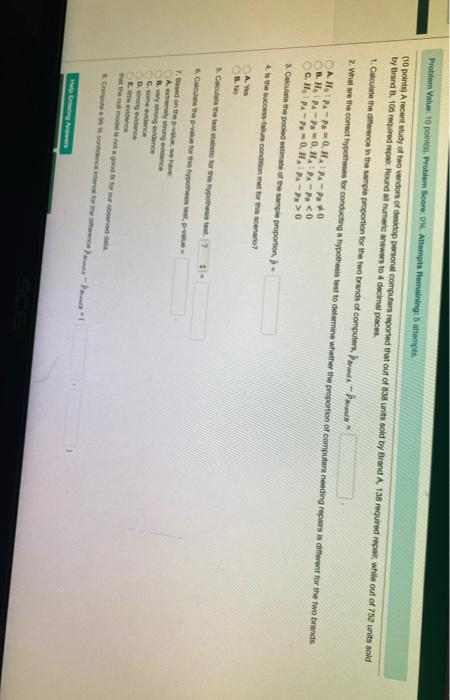 Solved Problem Value: 10 point. Problem Score: o. Attempts | Chegg.com