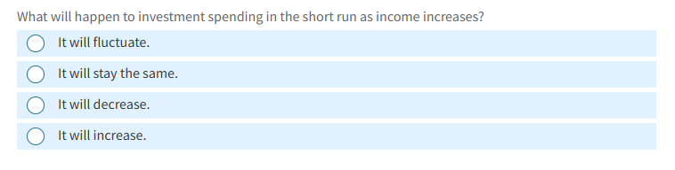 Solved What will happen to investment spending in the short | Chegg.com