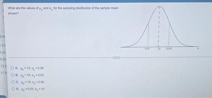 Solved What are the values of _ and _ for the sampling | Chegg.com