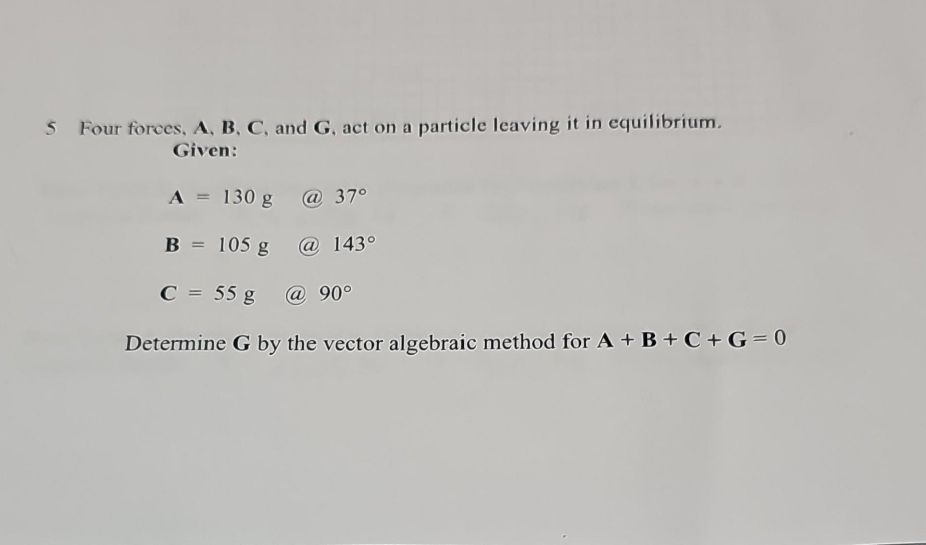 6 Find G By The Graphical Method Using A Scale And A Chegg 6 Find G By The Graphical Method Using A Scale And A Chegg