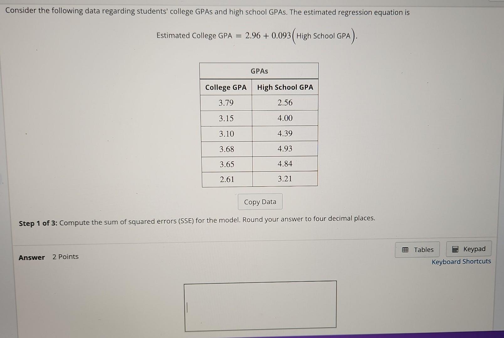 Solved Consider The Following Data Regarding Students' | Chegg.com