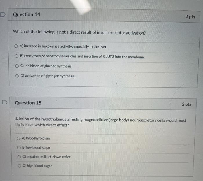 Solved Question 14 2 pts Which of the following is not a | Chegg.com