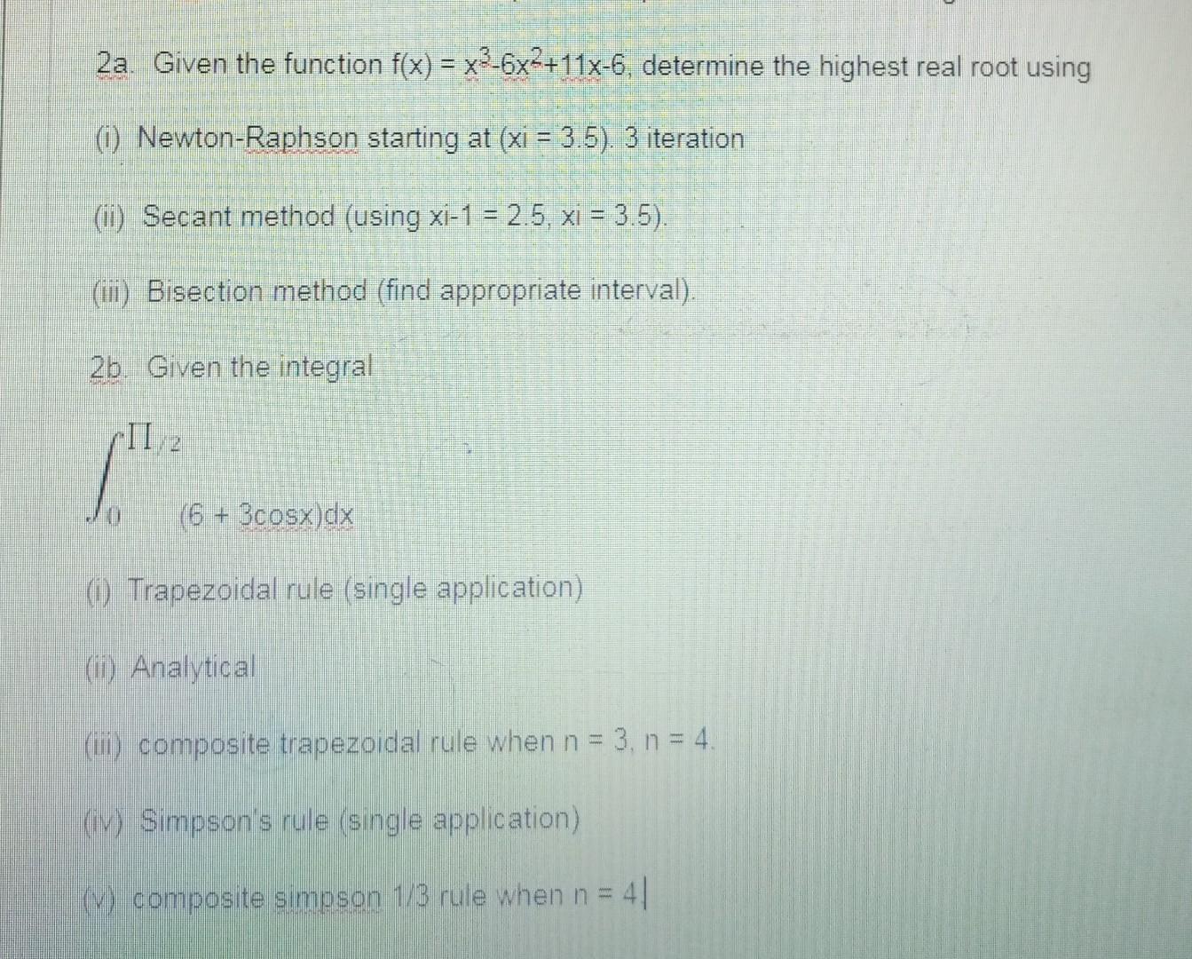 Solved 1a. Write an algorithm for Newton Raphson method of | Chegg.com