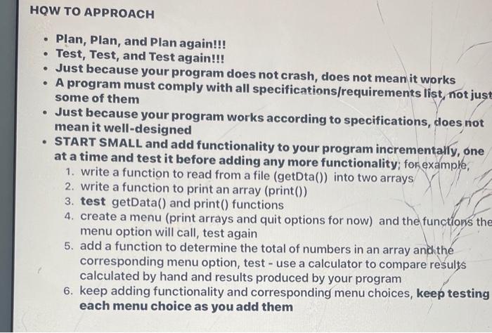 Solved Plan and code a menu-driven well modularized | Chegg.com