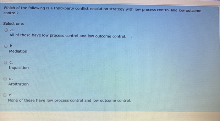 Solved Which of the following is a third-party conflict | Chegg.com