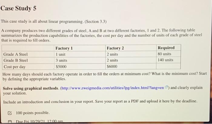 Solved Case Study 5 This case study is all about linear | Chegg.com