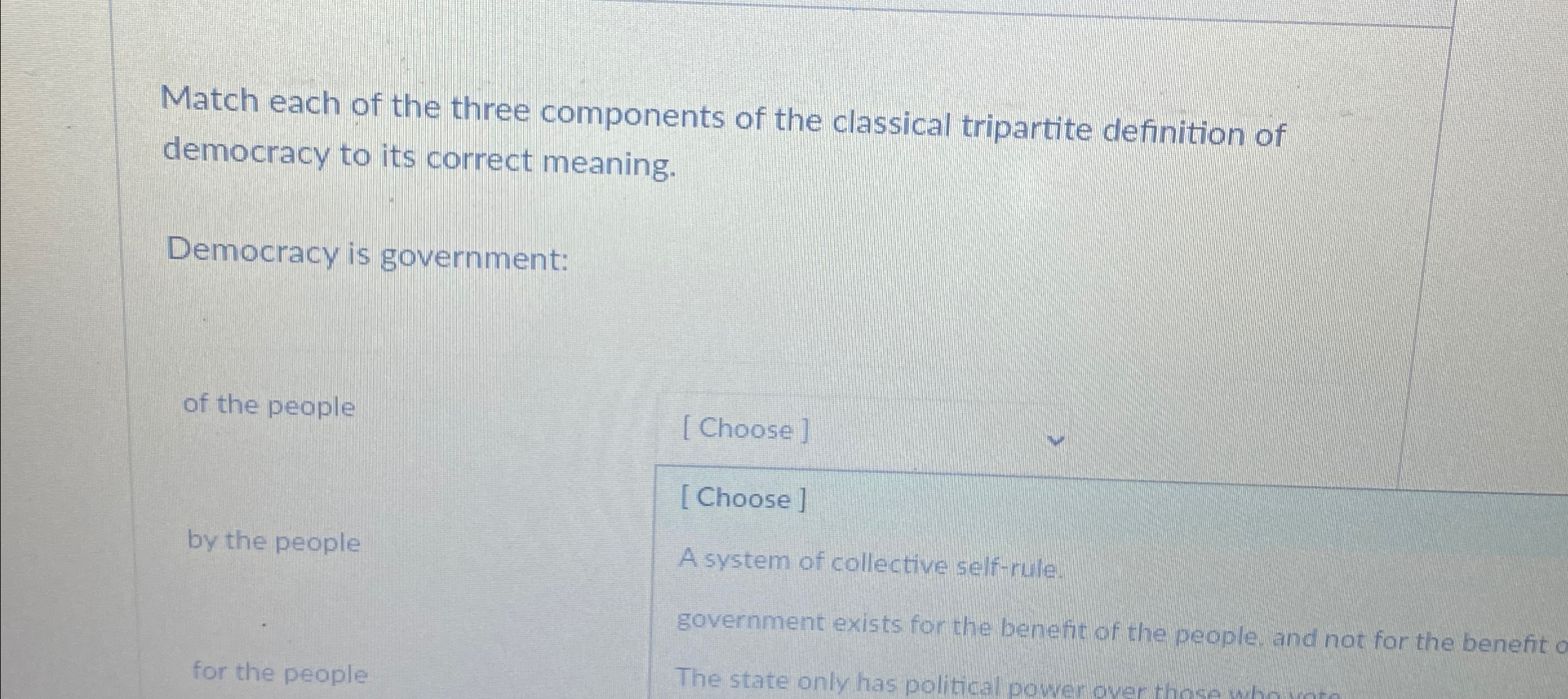 Solved Match each of the three components of the classical | Chegg.com