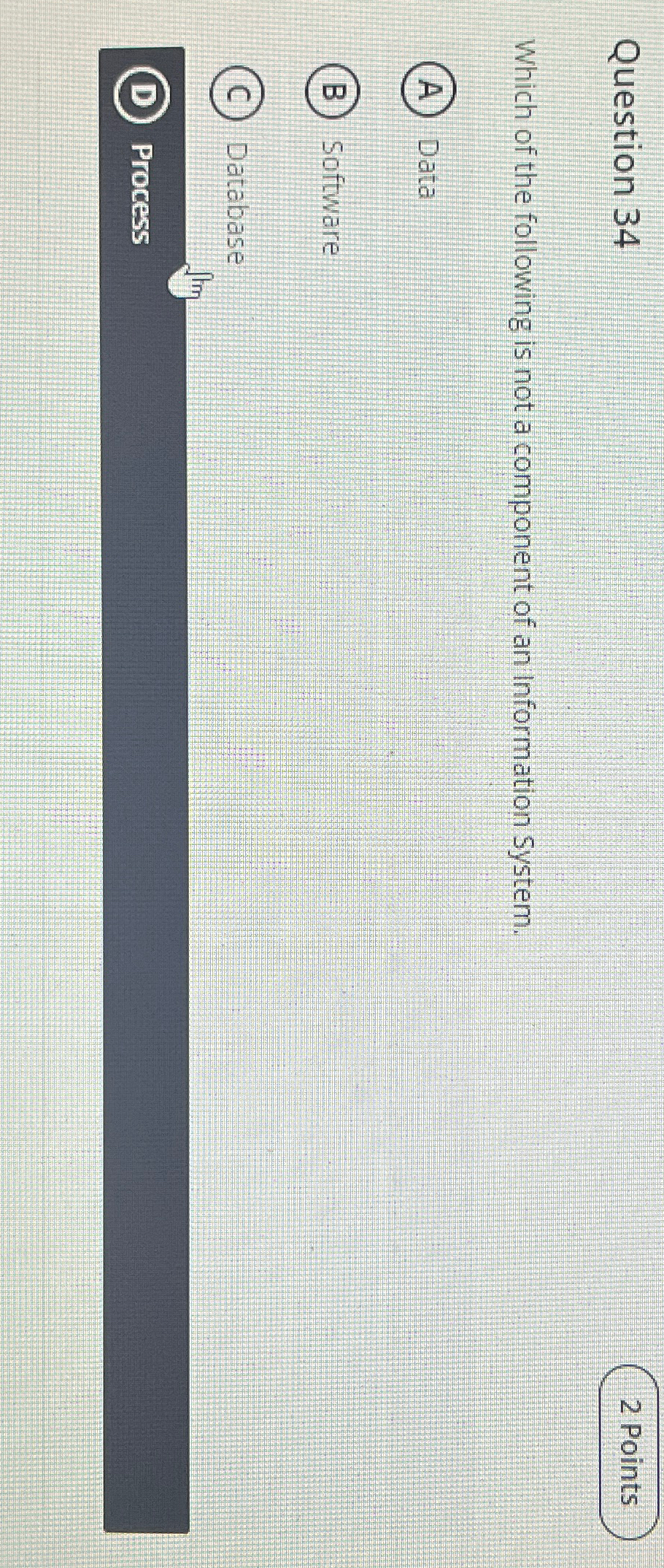 Solved Question 342 ﻿PointsWhich of the following is not a | Chegg.com
