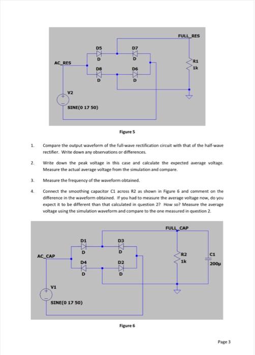 Solved Section B - Full-Wave Rectifier Figure 4 shows the | Chegg.com
