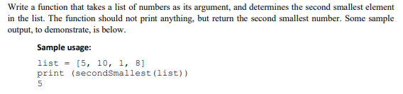Write a function that takes a list of numbers as its | Chegg.com