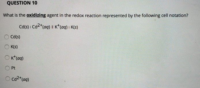 Solved Question 8 Determine The Cell Notation For The Red Chegg Com