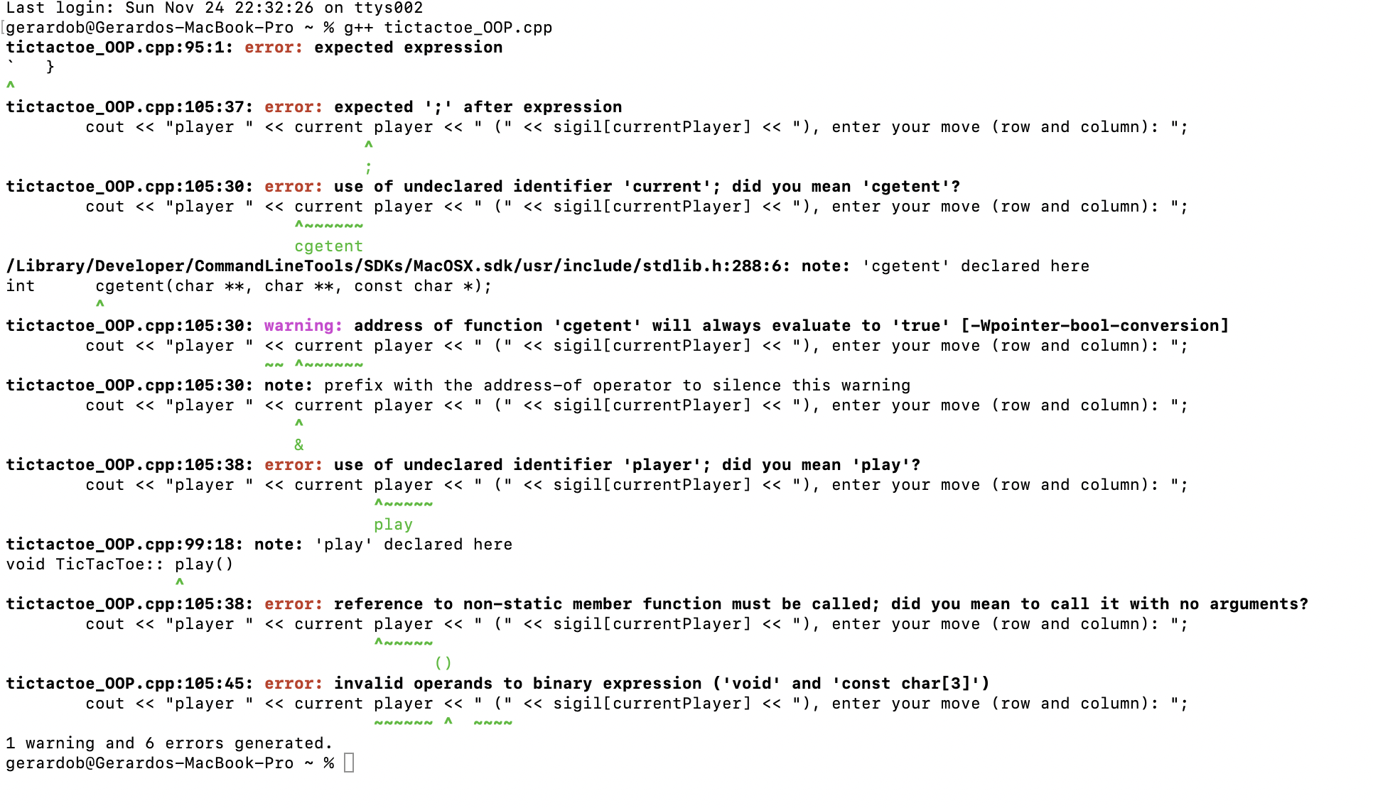 Solved i need some assistance on why my code doesnt work. | Chegg.com