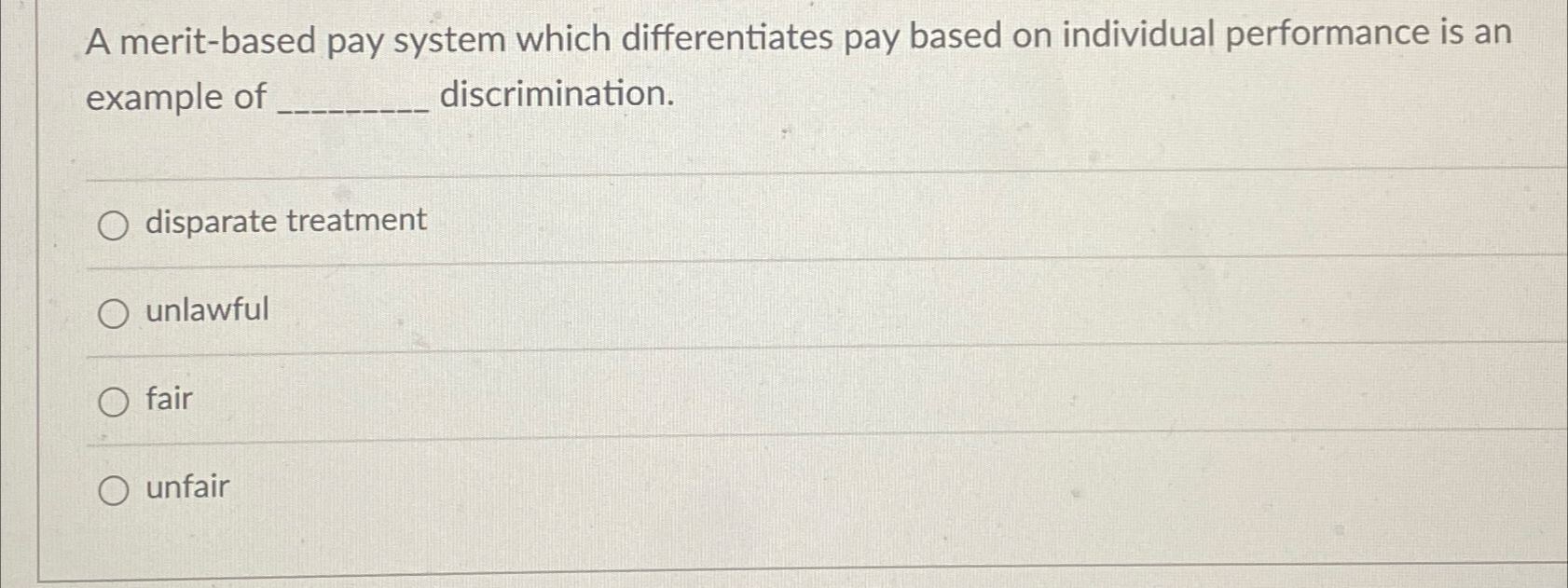 Solved A merit-based pay system which differentiates pay | Chegg.com
