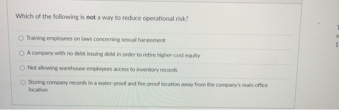 Solved Which of the following is not a way to reduce | Chegg.com