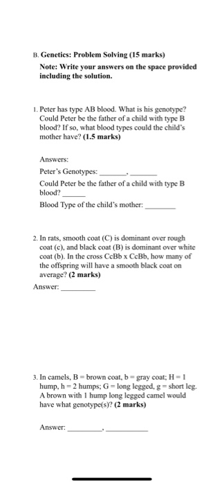 enrichment activity genetics problem solving chapter 26 answers