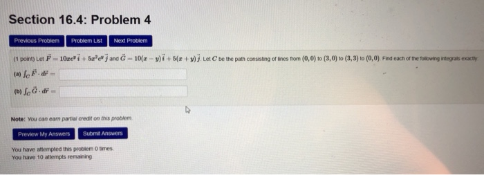 Solved Section 16.4: Problem 4 Previous Problem Problem List | Chegg.com