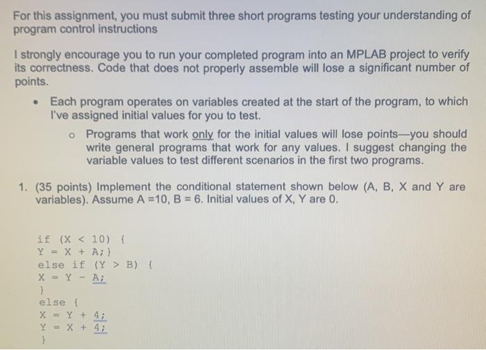 Solved For this assignment, you must submit three short | Chegg.com
