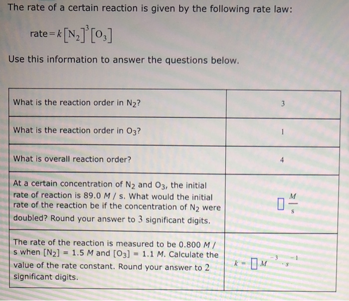 Solved The rate constant k for a certain reaction is | Chegg.com