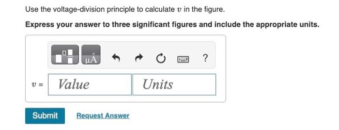 Solved Use the voltage-division principle to calculate v in | Chegg.com