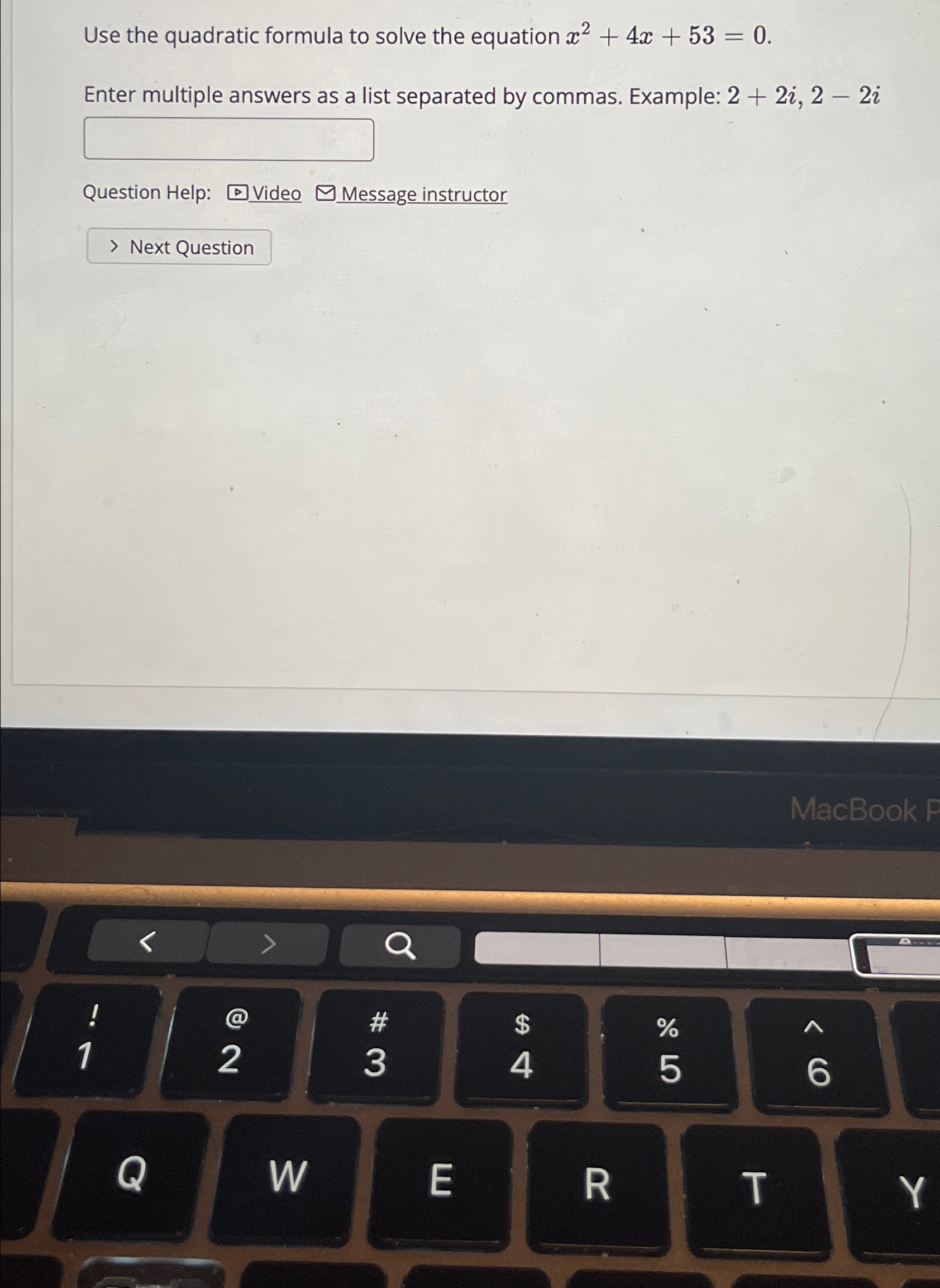Solved Use the quadratic formula to solve the equation | Chegg.com