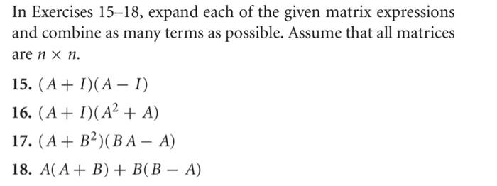 Solved In Exercises 15-18, expand each of the given matrix | Chegg.com