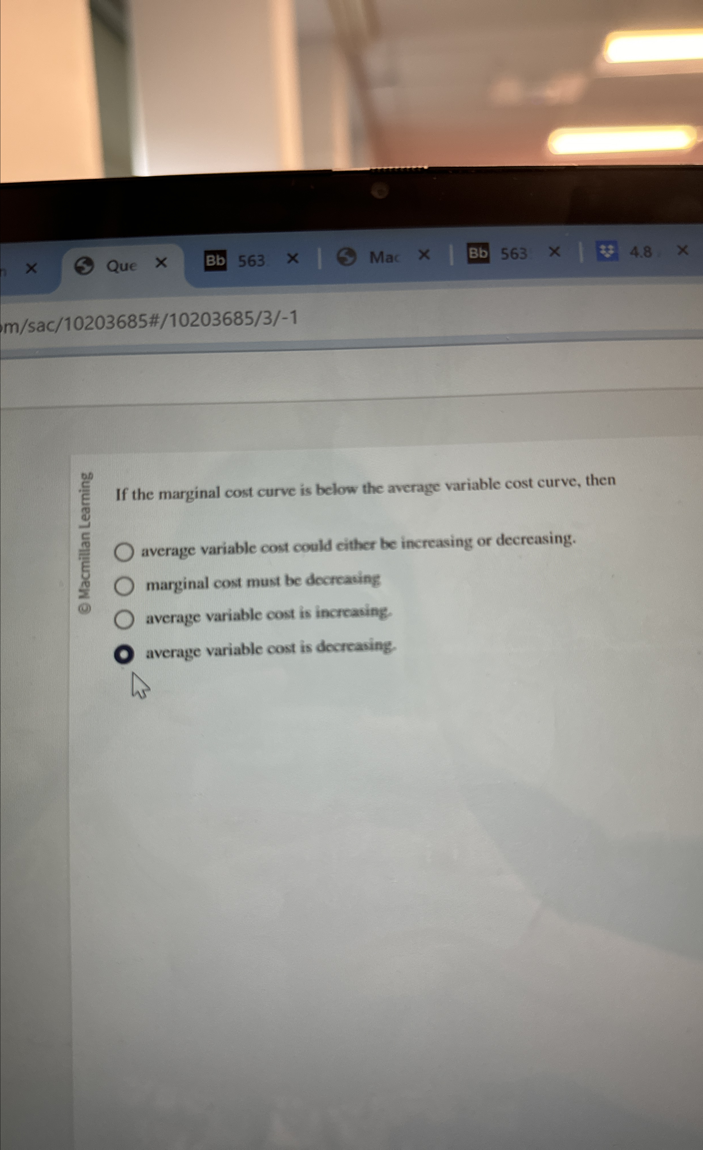 Solved Que563Mac5634.8m/sac/10203685#/10203685/3/-1If the | Chegg.com