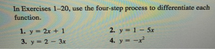 Solved In Exercises 1-20, use the four-step process to | Chegg.com