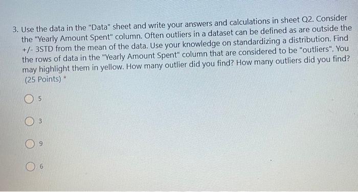 Solved 3. Use the data in the 