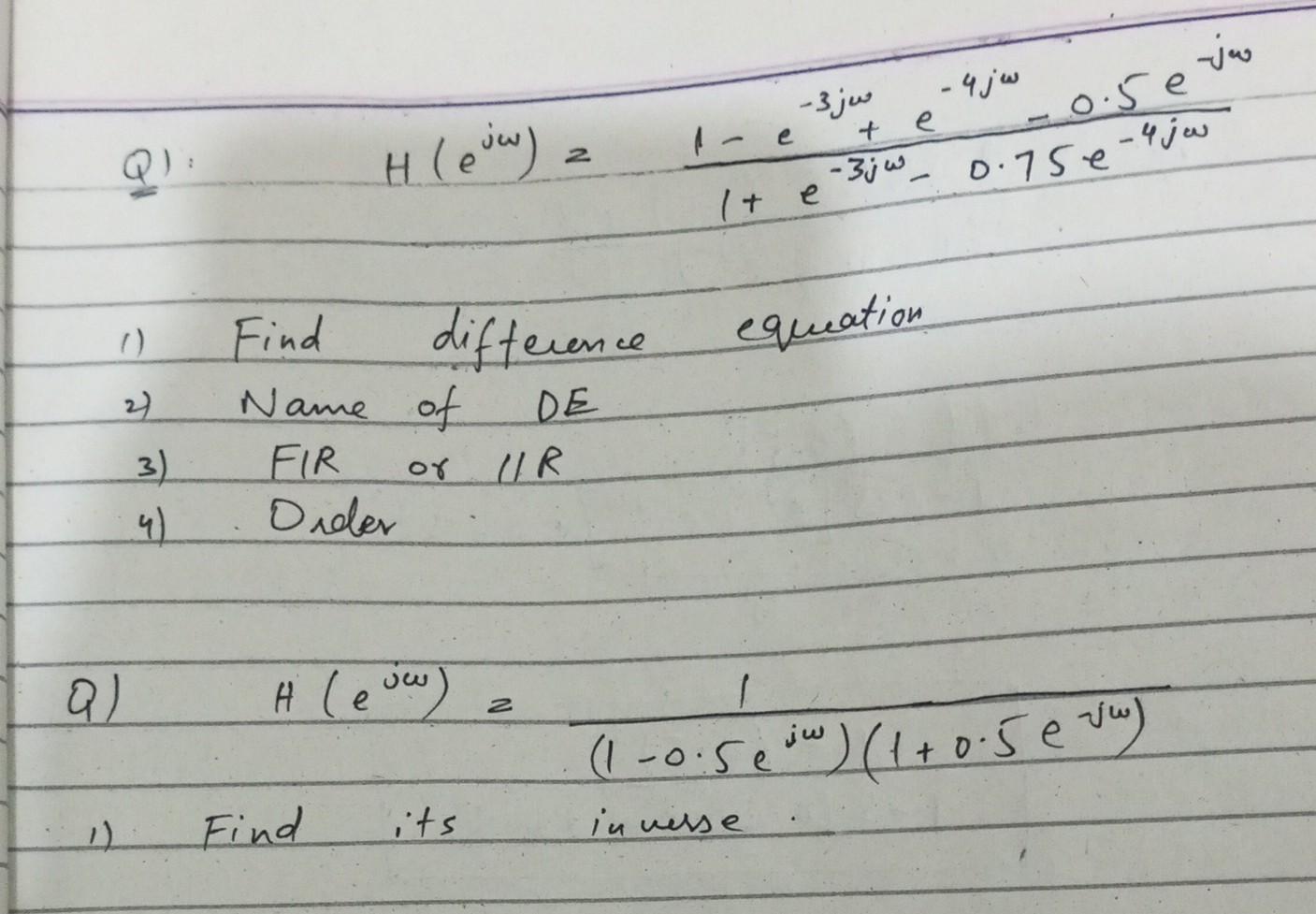 Solved Subject: Digital Signal Processing Attempt These | Chegg.com