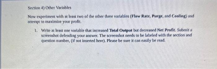 Solved Section 4) Other Variables Now experiment with at | Chegg.com