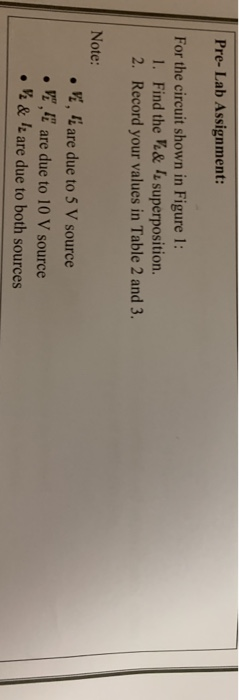 Solved Pre-Lab Assignment: For The Circuit Shown In Figure | Chegg.com