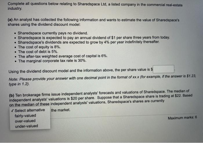 Solved Complete all questions below relating to Sharedspace | Chegg.com
